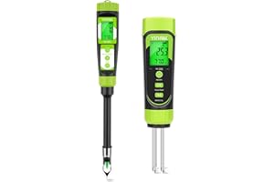 YINMIK pH Meter and Moisture Tester for Soil, pH Tester for Soil and Water,Digital 3 in 1 Soil Moisture EC Tester for House Plants, Great Soil Test Kit for Lawn, Indoor&Outdoor Plant, Potting,Farm