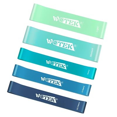 WOTEK Resistance Bands Set with Widen and Thicken, Exercise Bands for Working Out, Physical Therapy, Home Fitness, Strength Workout Bands for Legs and