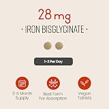 VitaBright Iron Supplements 28mg | 180 Gentle Tablets | Non Constipating view 3