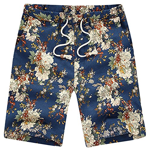 Mlide Mens Vintage Graphic,Casual Beach Work Pants,Summer Swim Trunks Quick Dry Surfing Shorts Pants,Style E(XX-Large)