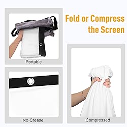 AAJK 120 inch Projector Screen, Foldable Projection