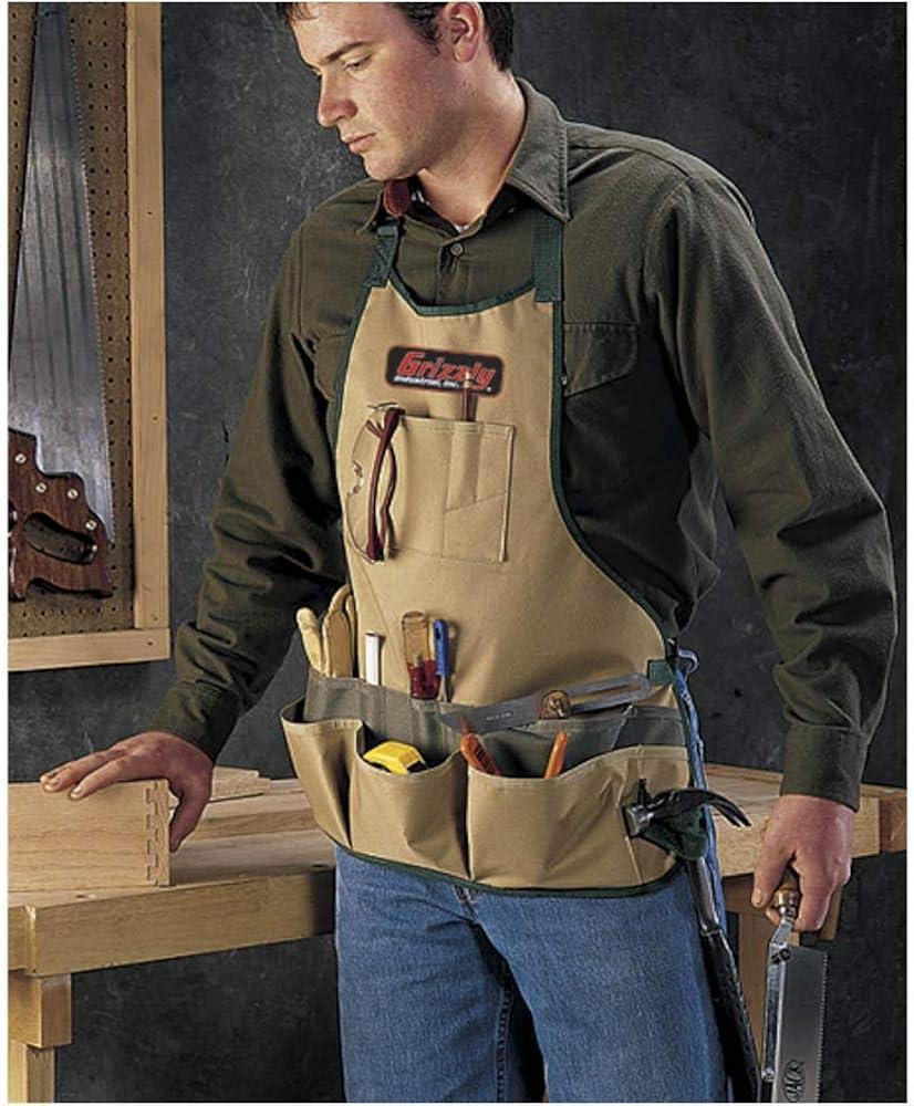 Grizzly H2922 Carpenter's Bib Apron Amazon.co.uk Clothing