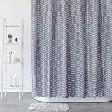 Aimjerry Grey Fabric Shower Curtain for Bathroom, Washable Waterproof 72 by 72 Inch