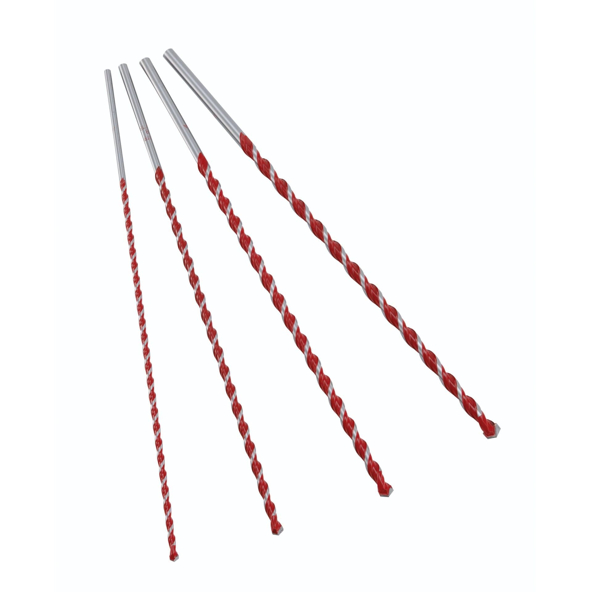 Alpen 100808100 "Profi Multicut Box 400" Tungsten Carbide Multi Purpose Drill Bits, Orange/Silver, 6/8/10/12 x 400 mm