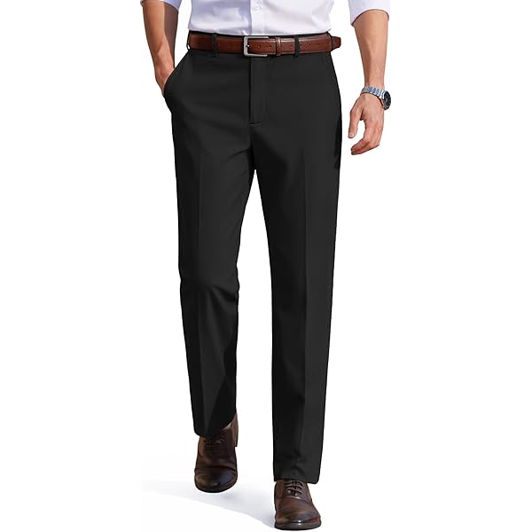 fitted lace wedding dress Men's Business Button Decorative Cropped Pants Stretch Slim Skinny Suit  Pants Classic Fit No Iron Casual Pants (Black,28) at Amazon Men's Clothing  store main image 0