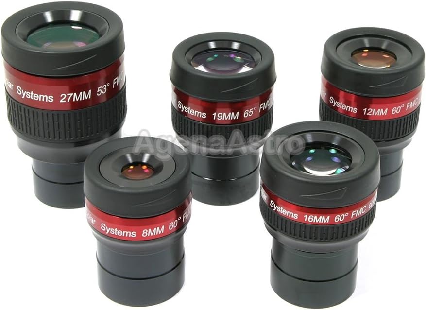Lunt Solar Systems 1.25" Flat Field Eyepiece Set (8, 12, 16, 19, & 27mm)