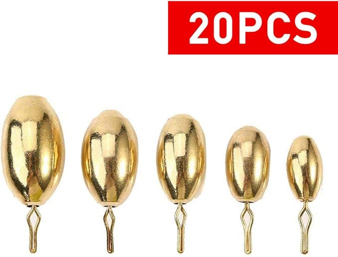 Bullet Weights Drop Fishing Sinkers Tackle Saltwater Assorted Fishing