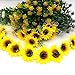 AITISOR Artificial Silk Sunflower Heads, 50 Pcs Fake Sunflower 2.8