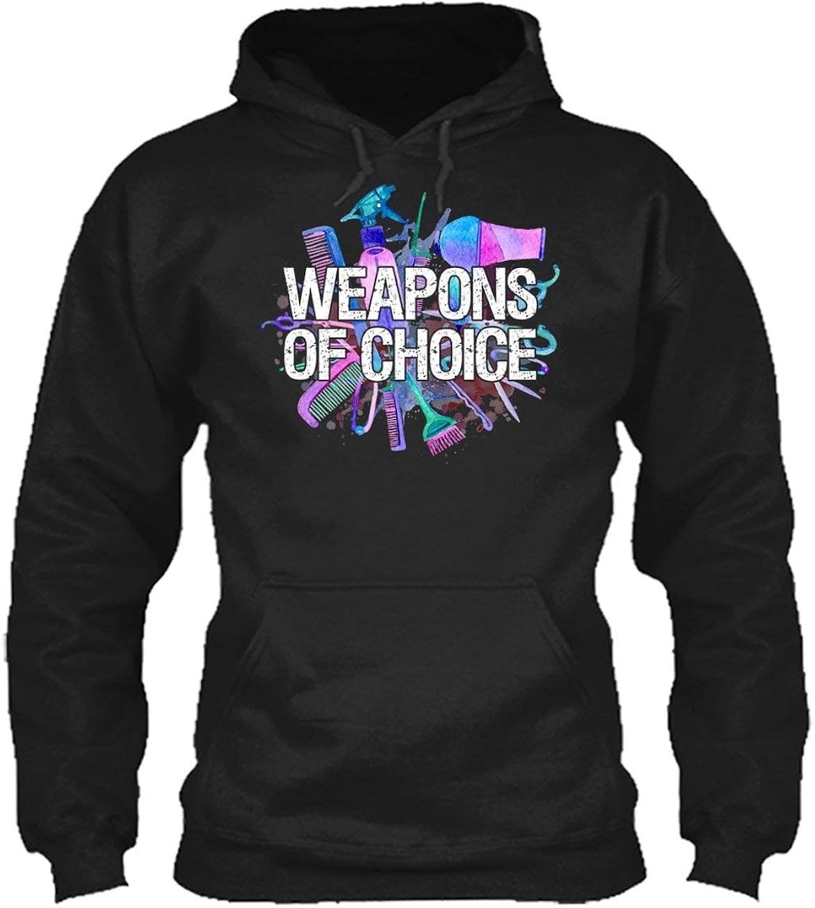 Amazon Com Lightred Hair Stylist Weapons Of Choice Mens Hoodie