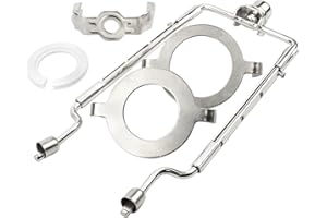 Wealrit Adjustable 7 8 9 10 Inch Lamp Shade Harp Holder, Lamp Harp Kit Lamp Harp and Finial Standard Saddle Bases E26 E27 Lig