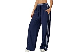 ABOCIW Womens Straight Leg Sweatpants Cotton High Waisted Baggy Athletic Joggers Lounge Pants with Pockets
