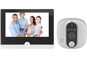 DPOFIRS Peephole Camera , 1080P 4.3in HD 2 Way Peep Hole Cameras for Front Door, Digital Viewer, Visual Intercom Doorbell PIR Motion Detection