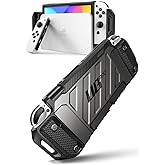 SUPCASE for Nintendo Switch OLED Case 2021 (Unicorn Beetle Pro), [Military-Grade Protection] [Ergonomic Design] Dockable Integrated Cover Accessories for Nintendo Switch OLED, Black