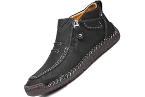 DZUJY Mens Boots For Men High Top Loafers Shoes Chelsea Leather Casual Dress Men's White Khaki Brown Black Blue Size Boot Man Shoe Formal Oxford