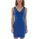 BCX Womens Juniors Cocktail Bow-Back Bodycon Dress Blue XS