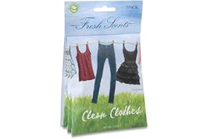 Willowbrook | Fresh Scents Scented Sachet Packet | Clean Clothes | Air Freshener Bags for Drawers, Closets, Cars | 3 Pack | Long Lasting Home Fragrance