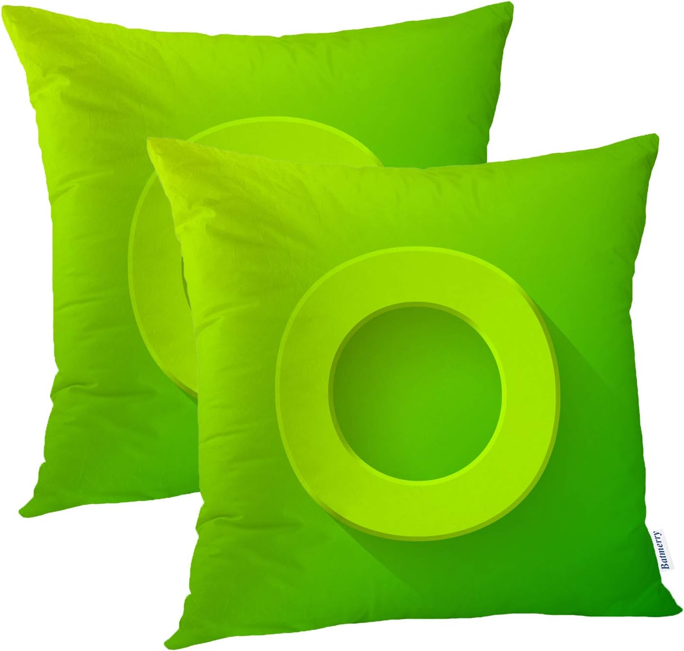 Batmerry Modern Pillow Cover 18x18 Inch Set of 2, Lime