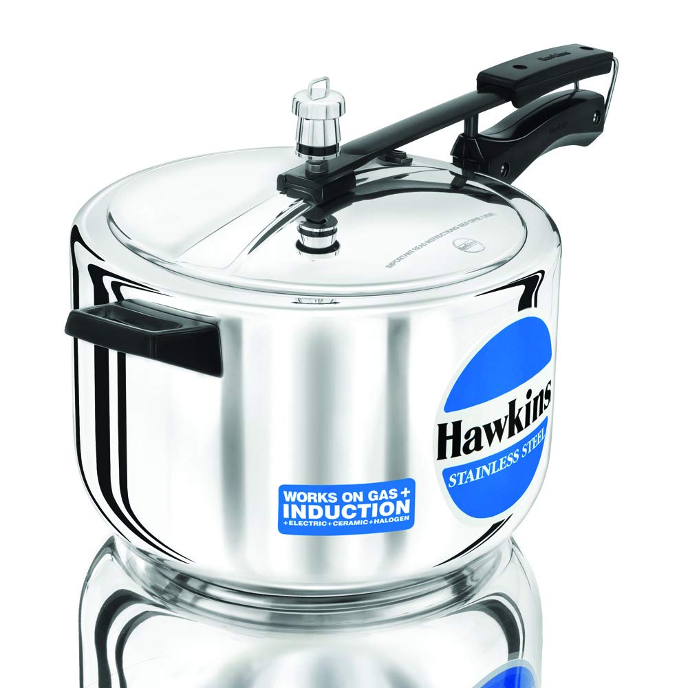 Buy Hawkins Stainless Steel Induction Compatible Pressure Cooker, 8