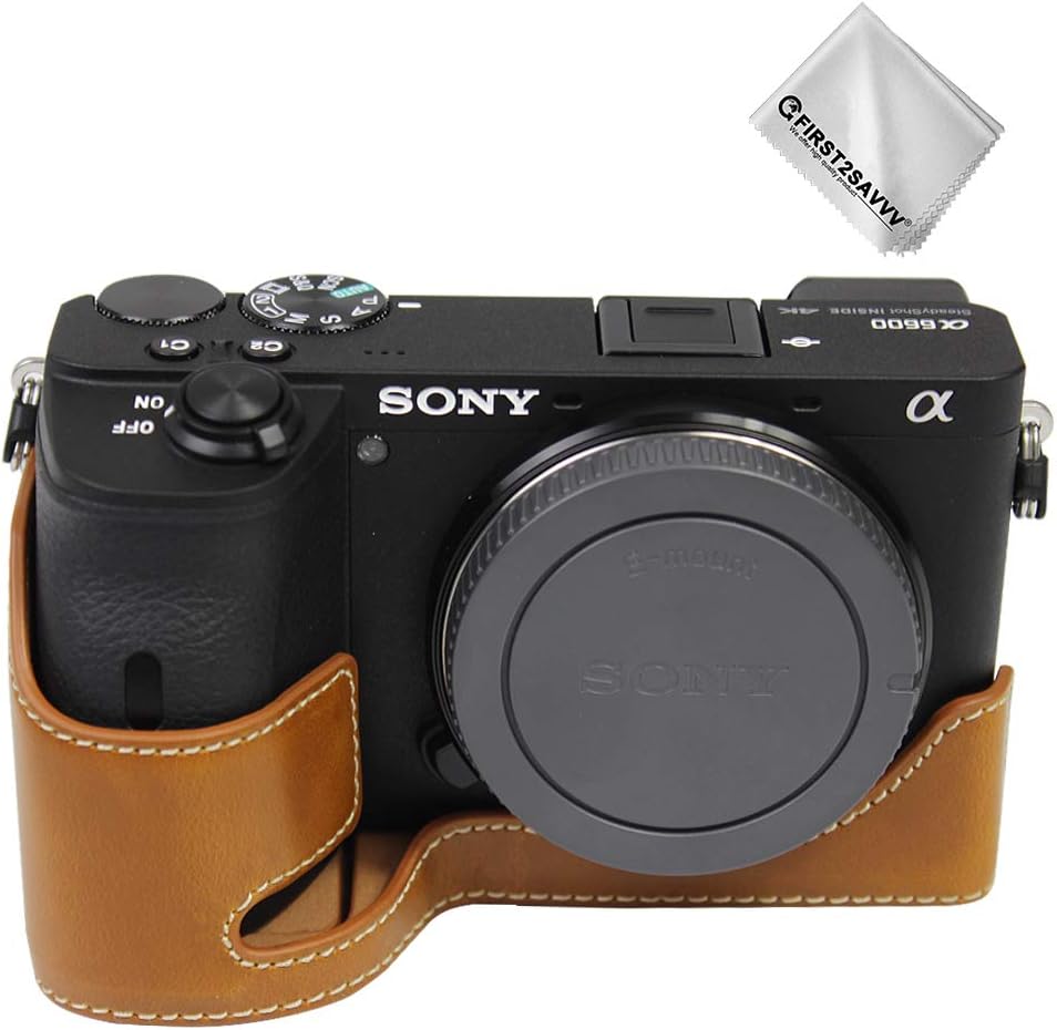 Marrón Funda cámara Cuero de la PU cámara Digital Bolsa Caso Cubierta