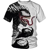 TAKUSHI HF Unisex 3D Print Creative Super Hero Short Sleeve T-Shirt Casual Graphic Tops