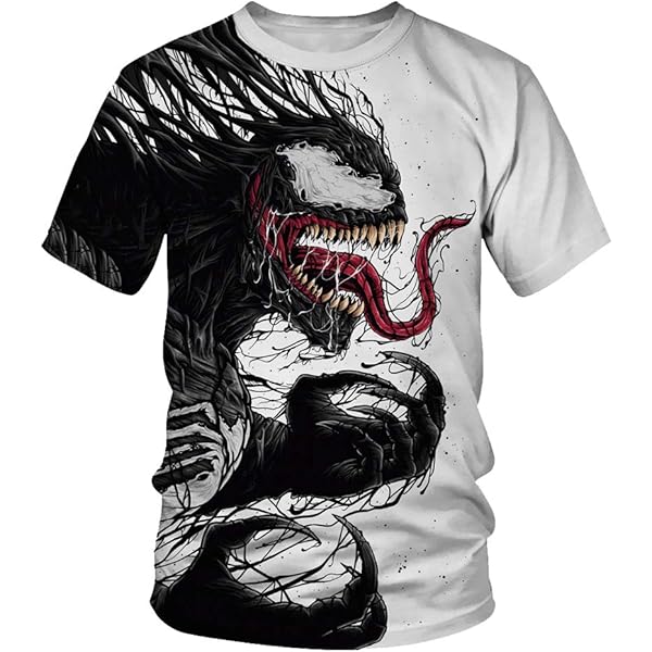 Amazon.com: Marvel Venom Split Down The Middle Grin T-Shirt