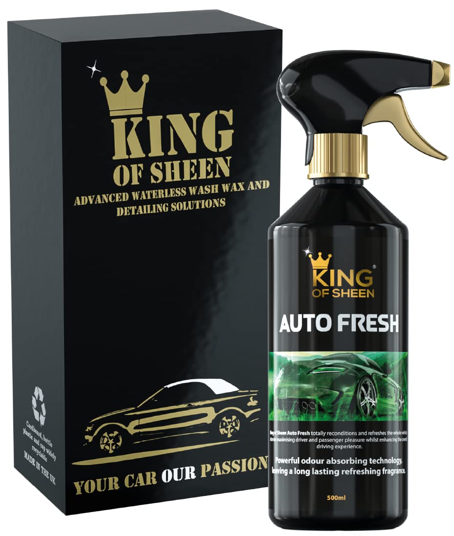King of Sheen Auto Fresh, Car Air Freshener and Car Odour Eliminator, Powerful Odour Absorbing Technology Leaving a Long Lasting Refreshing Fragrance, 500ml