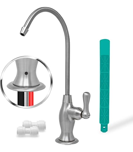Neo-Pure Designer 888 Chrome RO Water Faucet – Lead-Free, Non-Air Gap, Ceramic Disc Valve, 360° Swivel Spout For Under-Sink Systems