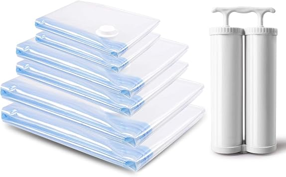 MRS BAG Vakuum Aufbewahrungsbeutel Set aus 6 (2*Groß+2*Mittel+2*Klein