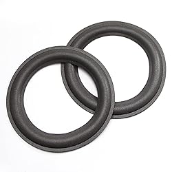 Fielect 2Pcs 6.5inch Foam Speaker Edge Subwoofer