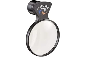 FL!PPER Flipper DeepSee 4" Magnetic Aquarium Viewer – Optical-Grade Magnifying Lens for Glass & Acrylic Tanks up to 5/8" Thick – Hands-Free Underwater Viewing for Fish, Corals & Aquarium Photography – Black