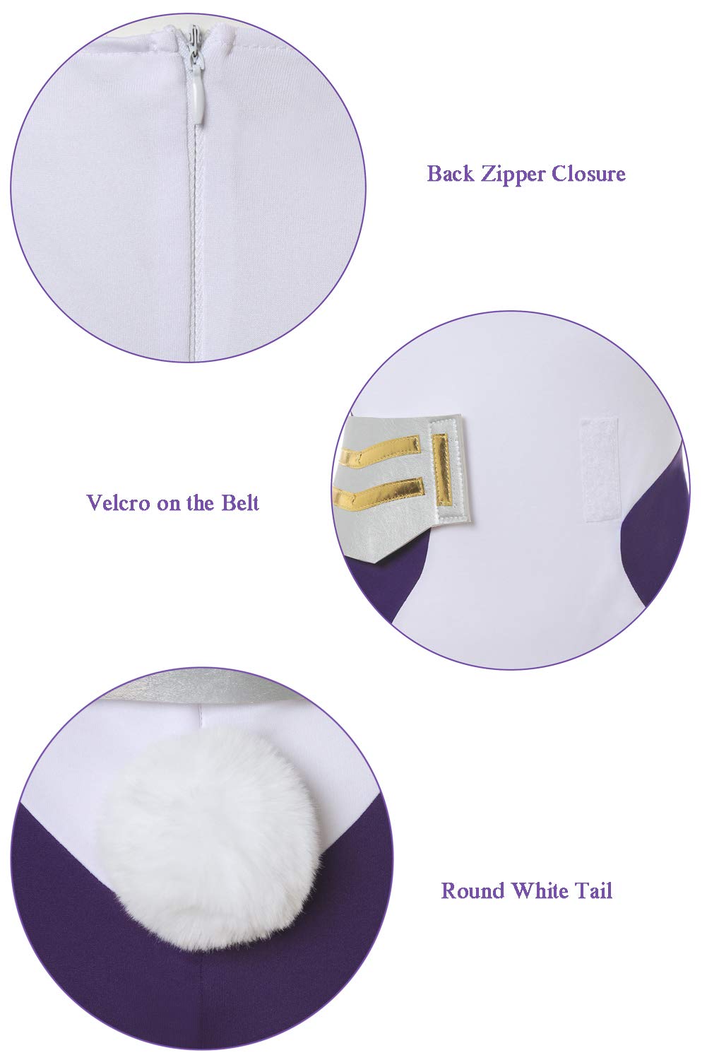 CR ROLECOS BNHA Miruko Cosplay Costume MHA Rabbit Hero Mirko Bunny Bodysuit Costume