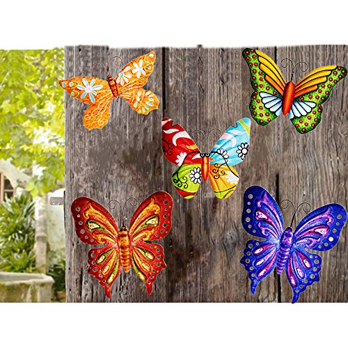 Download Mixun 3d Metal Butterfly Wall Accents Butterfly Wall Decor Sculpture Hang Outdoor Garden For Home Bedroom Living Room Office Garden Pricepulse