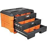 Klein Tools 54823MB MODbox 3-Drawer Tool Box Organizer, Heavy-Duty Tool Storage, Stackable Module, 50-Pound Capacity