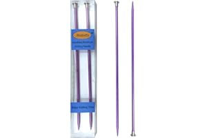 Weabetfu Aluminum Metal Knitting Needle,Colored Straight Single Pointed,10-inch Length for Handmade DIY Knitting,Size US 6(4.0mm)