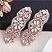 FANGZHIDI 2pieces Crystal Applique Small Size with Rose Gold Rhinestones for Wedding Dress Decoration or Headpieces Garters