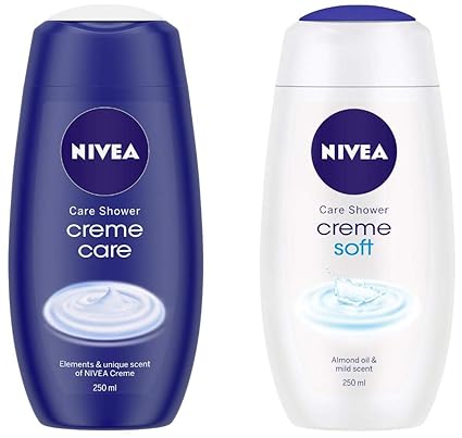 NIVEA Shower Cream, Creme Care, 250ml and NIVEA Shower Cream, Creme Soft, 250ml
