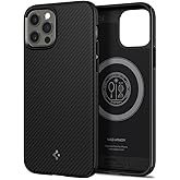 Spigen Mag Armor Case Compatible with iPhone 12 Pro and Compatible with iPhone 12 - Matte Black