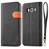J5 Case, Galaxy J5 (2016) Case, LANOU Samsung Galaxy J5 Leather Case Flip Cover With Stand Protection Case for Samsung Galaxy J5 2016 (black)
