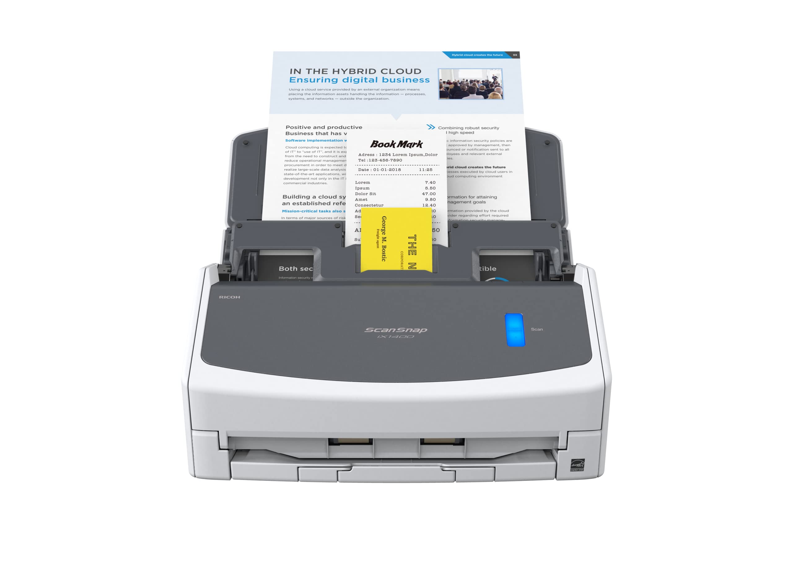 ScanSnap iX1400 White A4 Scanner. 40ppm, Duplex scanning. Automatic Document Feeder. USB 3.2