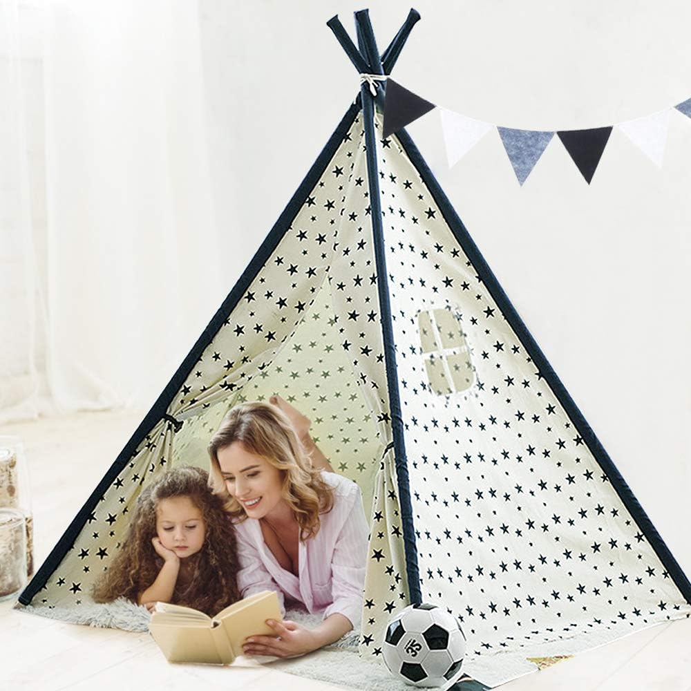 Kindertipi Spielzelt 120x120x160cm - Indianerzelt Für Kinderzimmer