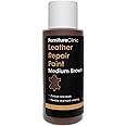 Furniture Clinic Leather Repair Paint | 2-in-1 Seal and Color | Use on Scratches, Tears, and Holes in Car Seats, Furniture | Quick and Easy Leather Repair Kit for Furniture (Medium Brown, 50ml/1.7oz)