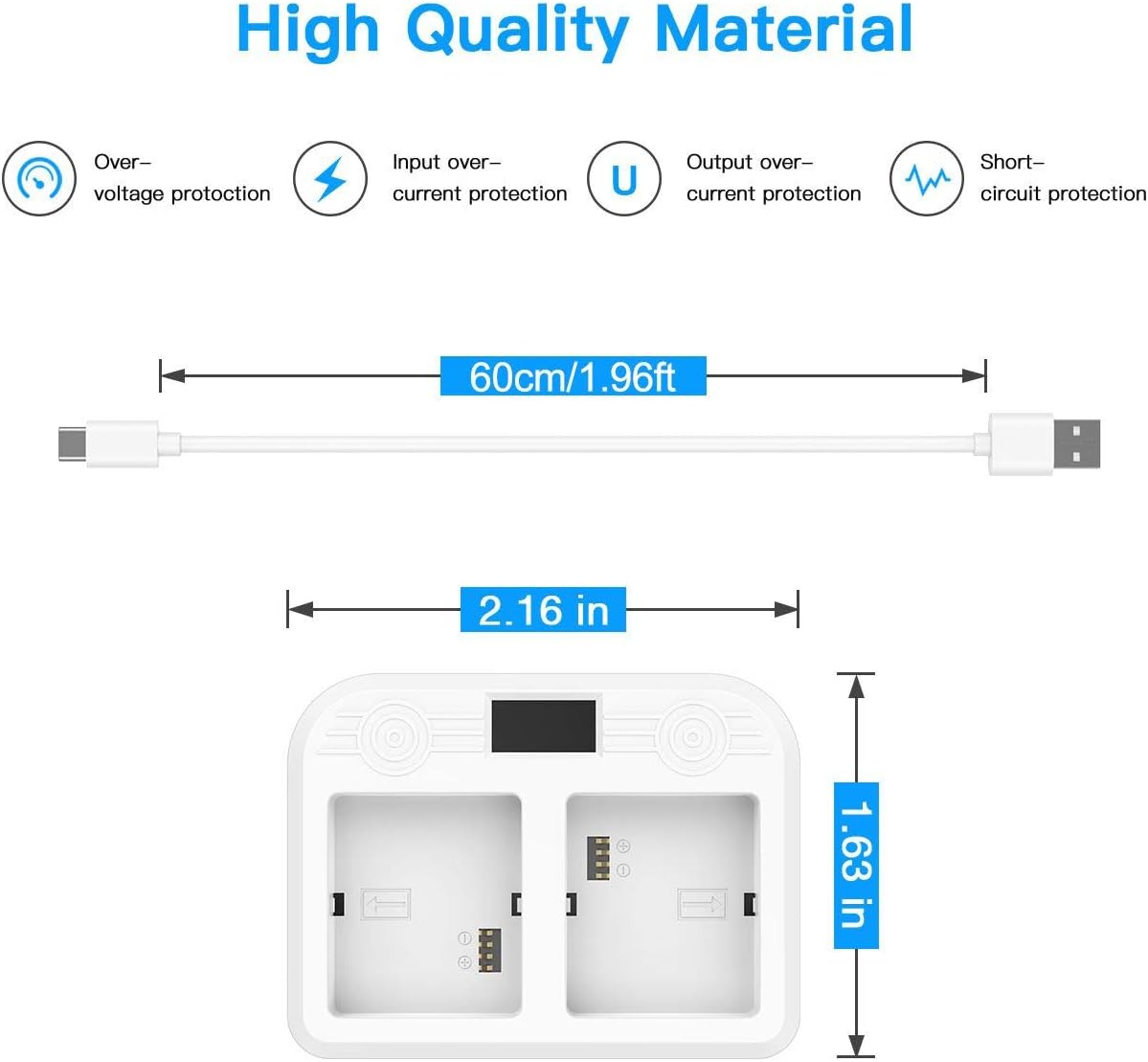 Charging Station for Arlo Pro 3 and Arlo Ultra - with Dual Charging Port and Type-C Cable - Charge up to 2 Arlo Ultra and Arlo Pro 3 Batteries at The Same Time with LED Display Function by OkeMeeo: Home Audio & Theater