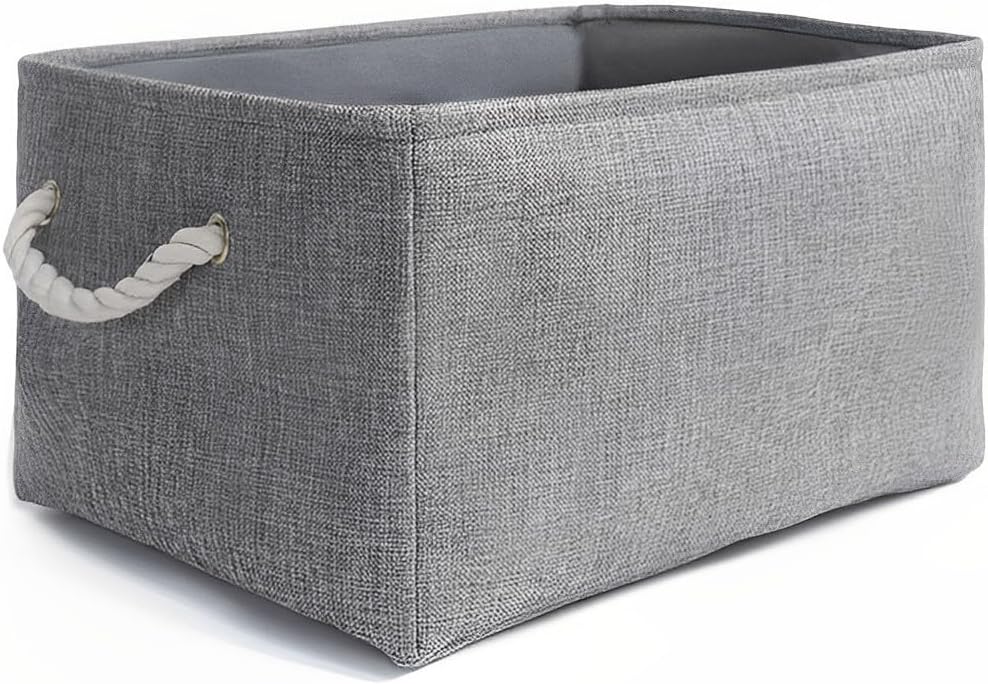 Mangata Foldable Storage Box Large Grey with Handles