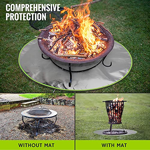 BSTPLEX TECHNOLOGY Fire Pit Mat 36 Inches Fire Pit Pad Fireproof