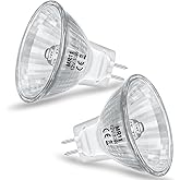 MR11 Light Bulbs, 12V 10W Halogen Light Bulbs 2 Pin, FTD Spotlight Bulb, GU4 Bi-Pin Base, Dimmable, 2700K Warm White, 2 Prong Light Bulb for Landscape, Accent, Track Lights, Fiber Optics, 2Pcs