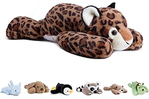 Niuniu Daddy Weighted Stuffed Plush Animal for Kids Adults (Leopard -1)