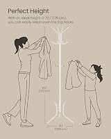 SONGMICS Coat Rack Stand Pearl White 12 Hooks 178 cm RCR017W01 view 6
