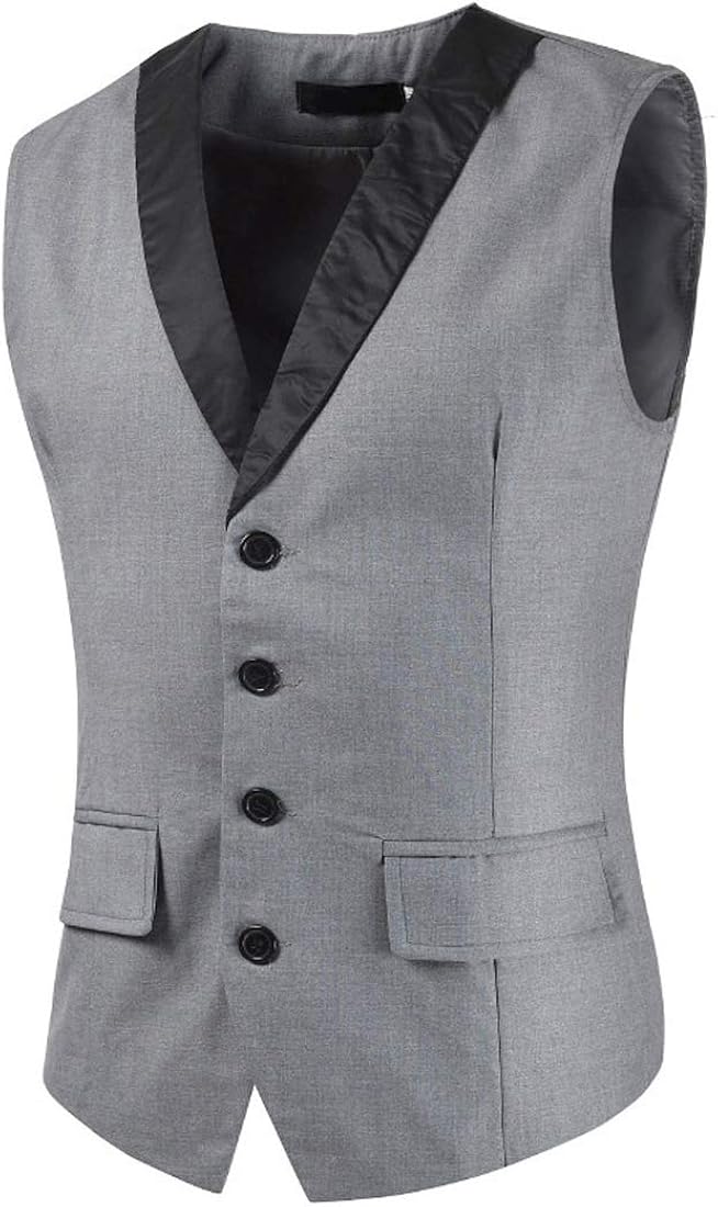 Vest Men Slim Fit VNeck Business Casual Fashionable Button Sleeveless