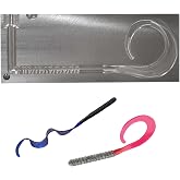 Circle B Tackle 10" Ribbon Tail Worm, 1 Cavity, Grey, Plastic, Fishing Lure, Worm, 1 Piece
