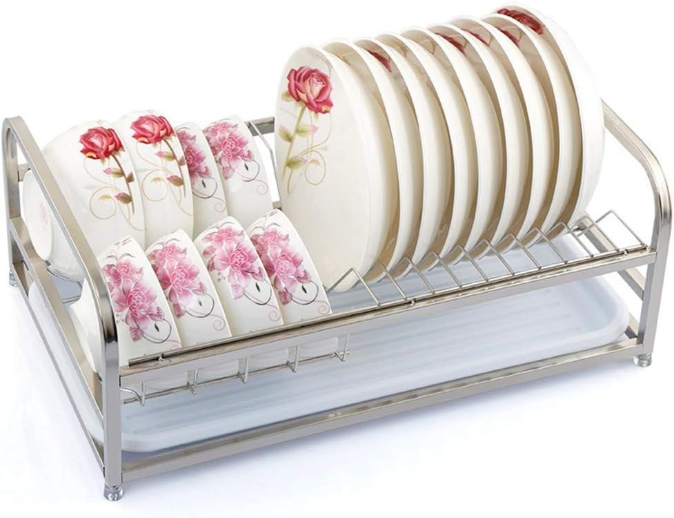 IENPAJNEPQN Acero Inoxidable Drain Estante Estante for Platos de una